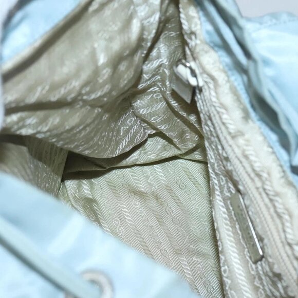 PRADA Backpack Nylon Light Blue Silver Auth 141519 - Picture 12 of 16